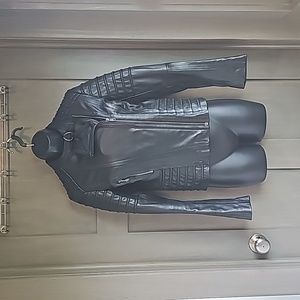 Womens Genuine Leather Moto Jacket